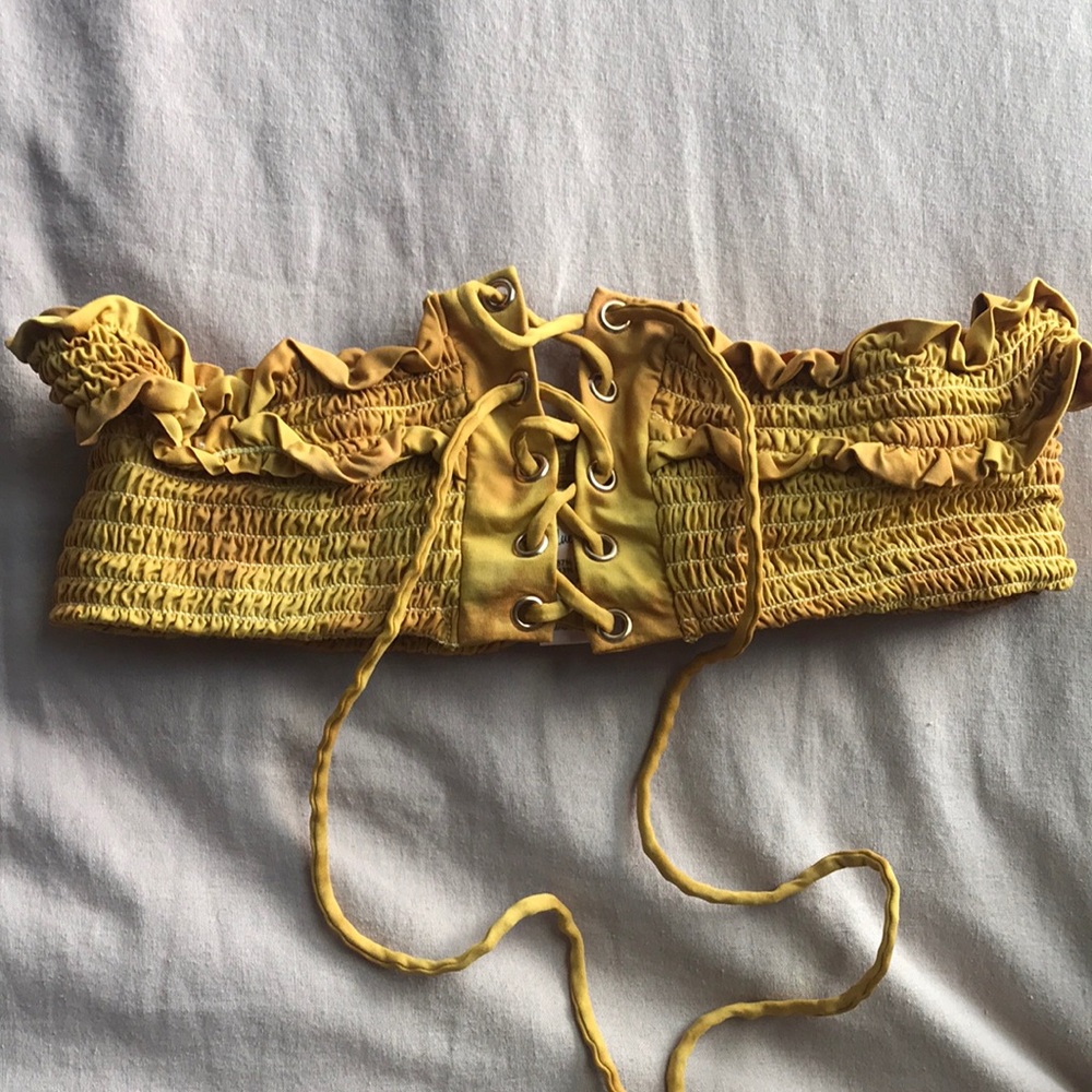 Blue Life Scrunched Up Bikini Top